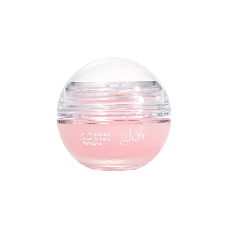 GLOW peach peptide repair lip balm #palepink